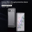 For Google Pixel 6A MOFI Gentleness Brushed Carbon Fiber Soft TPU Case(Gray)