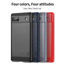 For Google Pixel 6A MOFI Gentleness Brushed Carbon Fiber Soft TPU Case(Gray)