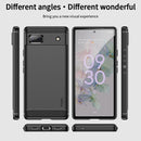 For Google Pixel 6A MOFI Gentleness Brushed Carbon Fiber Soft TPU Case(Red)