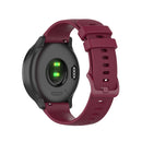 For Garmin Venu Small Lattice Silicone Watch Band(Burgundy)