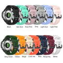 For Garmin Fenix 7S Pure Color Silicone Watch Band(Black)