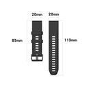 For Garmin Fenix 7S Pure Color Silicone Watch Band(Black)