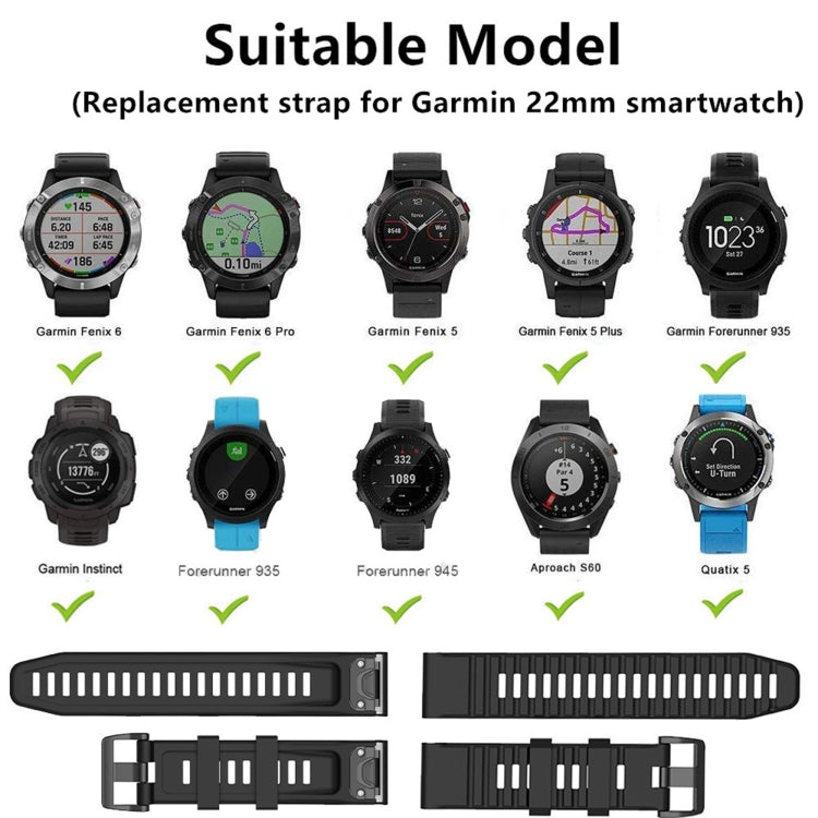 For Garmin Forerunner 935 Silicone Watch Band(Black)
