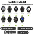 For Garmin Fenix 6X 26mm Silicone Watch Band(Blue)
