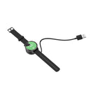 For Garmin Venu 2 Integrated Charger with Data Transmission Function(Black)