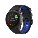 For Garmin Fenix 7X 26mm Two-color Silicone Jack Watch Band(Blue Gray)