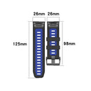 For Garmin Fenix 7X 26mm Two-color Silicone Jack Watch Band(White Black)