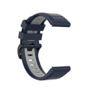 For Garmin Fenix 7 22mm Two-color Silicone Jack Watch Band(Blue Gray)