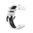 For Garmin Fenix 7 22mm Two-color Silicone Jack Watch Band(White Black)