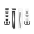 For Garmin Fenix 7 22mm Two-color Silicone Jack Watch Band(White Black)