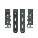 For Garmin Fenix 7 22mm Two-color Silicone Jack Watch Band(Dark Green Black)