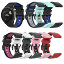 For Garmin Fenix 7 22mm Two-color Silicone Jack Watch Band(Black Blue)
