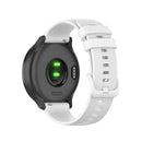 For Huawei Watch GT 2 46mm 22mm Checkered Silicone Watch Band(White)