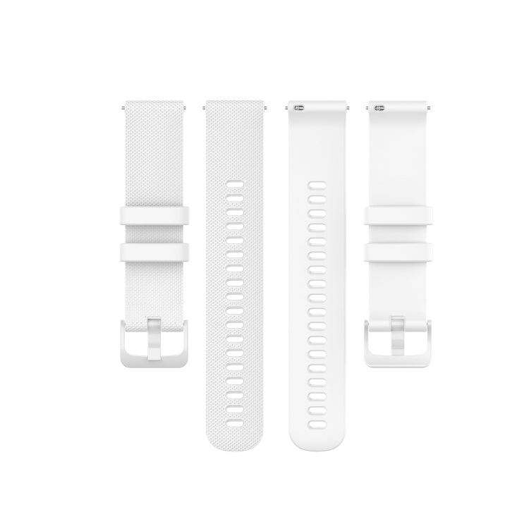 For Huawei Watch GT 2 46mm 22mm Checkered Silicone Watch Band(White)
