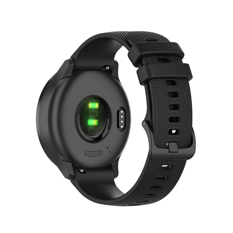 For Huawei Watch GT 2 46mm 22mm Checkered Silicone Watch Band(Black)