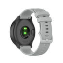 For Huawei Watch GT 2 46mm 22mm Checkered Silicone Watch Band(Grey)