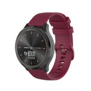 For Huawei Watch GT 2 46mm 22mm Checkered Silicone Watch Band(Wine Red)
