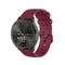 For Huawei Watch GT 2 46mm 22mm Checkered Silicone Watch Band(Wine Red)