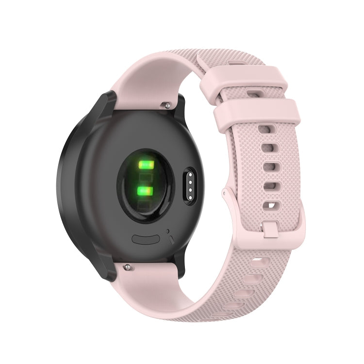 For Huawei Watch GT 2 46mm 22mm Checkered Silicone Watch Band(Pink)