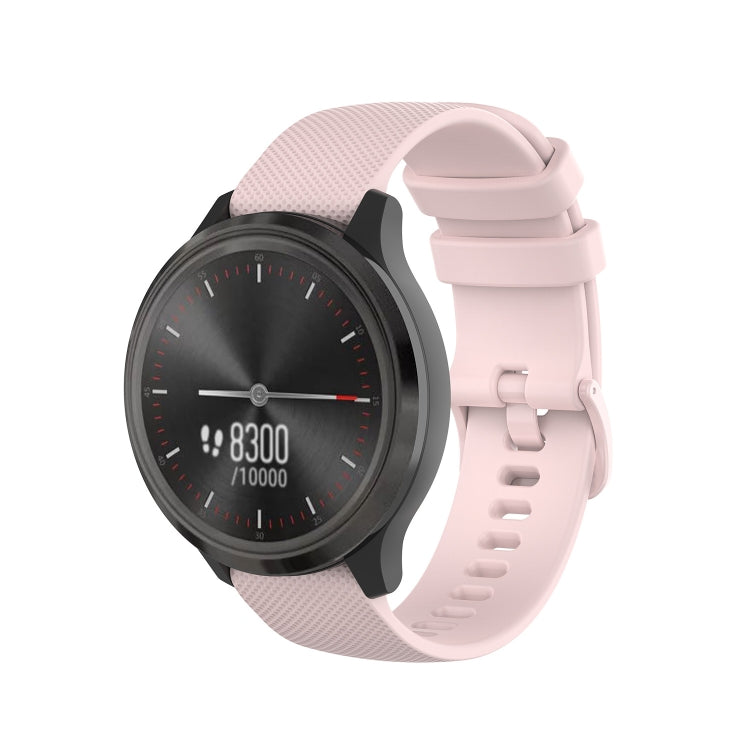 For Huawei Watch GT 2 46mm 22mm Checkered Silicone Watch Band(Pink)