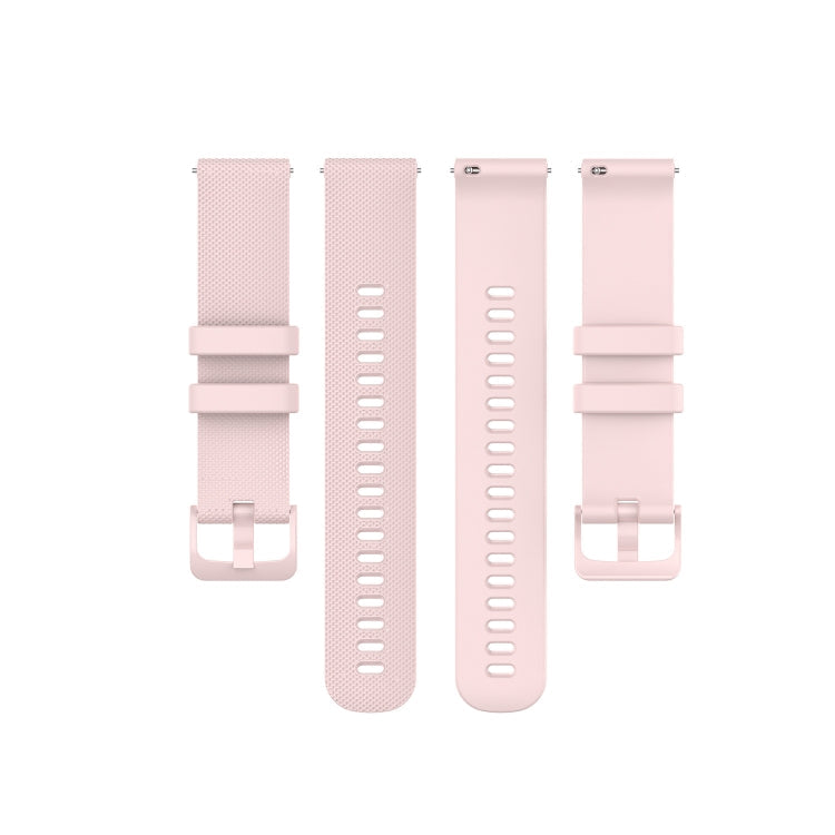 For Huawei Watch GT 2 46mm 22mm Checkered Silicone Watch Band(Pink)