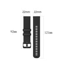 For Huawei Watch GT 2 46mm 22mm Checkered Silicone Watch Band(Blue)