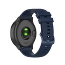 For Samsung Galaxy Watch 46mm 22mm Checkered Silicone Watch Band(Blue)