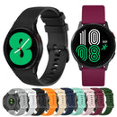 For Samsung Galaxy Watch 4 40mm / 44mm 20mm Checkered Silicone Watch Band(Grey)
