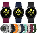 For Samsung Galaxy Watch Active 2 40mm / 44mm 20mm Checkered Silicone Watch Band(Water duck)