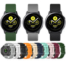 For Samsung Galaxy Watch 42mm 20mm Checkered Silicone Watch Band(Beige)