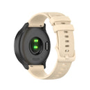 For Xiaomi Watch S1 22mm Checkered Silicone Watch Band(Beige)