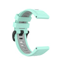 For Garmin Fenix 7S 20mm Two-color Silicone Jack Watch Band(Green Gray)