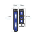 For Garmin Fenix 7S 20mm Two-color Silicone Jack Watch Band(White Black)