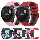 For Garmin Fenix 7S 20mm Two-color Silicone Jack Watch Band(Pink Black)