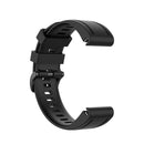 For Garmin Fenix 7S 20mm Solid Color Silicone Quick Release Watch Band(Black)