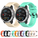 For Garmin Fenix 7S 20mm Solid Color Silicone Quick Release Watch Band(Black)