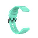 For Garmin Fenix 7 / EPIX 22mm Solid Color Silicone Quick Release Watch Band(Lake Blue)