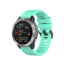 For Garmin Fenix 7 / EPIX 22mm Solid Color Silicone Quick Release Watch Band(Lake Blue)