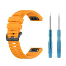 For Garmin Fenix 7 / EPIX 22mm Solid Color Silicone Quick Release Watch Band(Yellow)