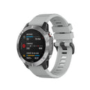 For Garmin Fenix 7 / EPIX 22mm Solid Color Silicone Quick Release Watch Band(Gray)