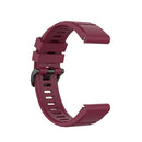 For Garmin Fenix 7 / EPIX 22mm Solid Color Silicone Quick Release Watch Band(Wine Red)