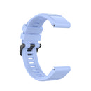 For Garmin Fenix 7 / EPIX 22mm Solid Color Silicone Quick Release Watch Band(Chrysanthemum Blue)