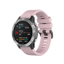 For Garmin Fenix 7 / EPIX 22mm Solid Color Silicone Quick Release Watch Band(Rose Pink)
