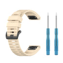 For Garmin Fenix 7 / EPIX 22mm Solid Color Silicone Quick Release Watch Band(Beige)
