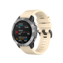 For Garmin Fenix 7 / EPIX 22mm Solid Color Silicone Quick Release Watch Band(Beige)