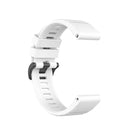 For Garmin Fenix 7X 26mm Solid Color Silicone Quick Release Watch Band(White)