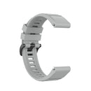 For Garmin Fenix 7X 26mm Solid Color Silicone Quick Release Watch Band(Gray)