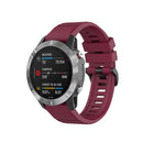 For Garmin Fenix 7X 26mm Solid Color Silicone Quick Release Watch Band(Wine Red)