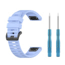For Garmin Fenix 7X 26mm Solid Color Silicone Quick Release Watch Band(Chrysanthemum Blue)