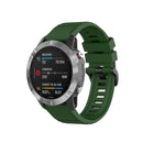 For Garmin Fenix 7X 26mm Solid Color Silicone Quick Release Watch Band(Army Green)